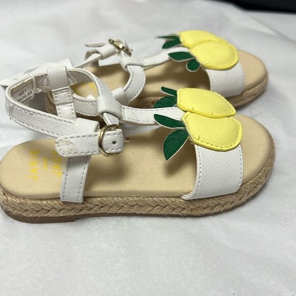 Janie and Jack 100048261 Collections White Lemon Sandals NWT size 7 - Picture 2 of 9